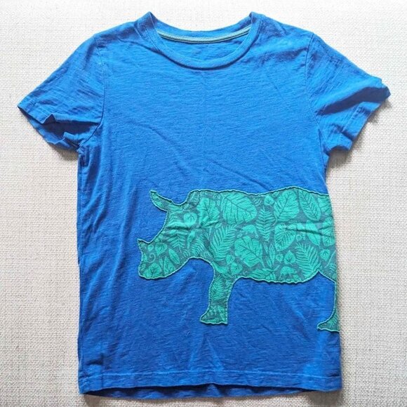 Mini Boden rhinoceros applique graphic tee 7-8Y boys - Picture 1 of 3